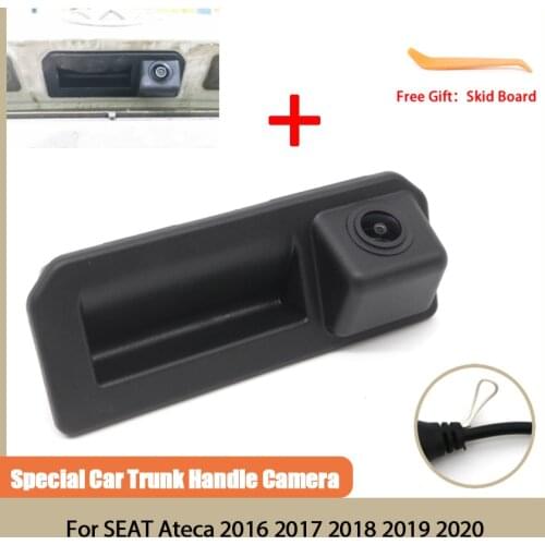 CCD HD Trunk Handle Camera For SEAT Ateca 2016 2017 2018 2019 2020 night visioin Rear View Reversing Parking backup Camera