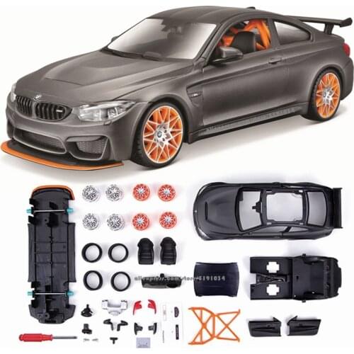 Maisto 1:24 BMW M4 GTS assembled DIY die-casting model car collection Gift collection toy tools