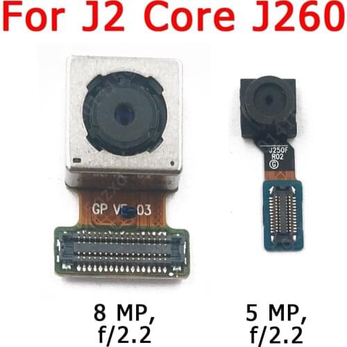 Original Front and Rear Back Camera For Samsung Galaxy J2 Core J260 Main Facing Camera Module Flex Cable Replacement Spare Parts