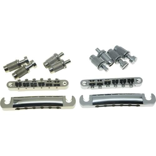 Original Epi LP Electric Guitar Tune-O-Matic Bridge and Tailpiece LP Guitar Bridge Set Chrome/Nickel for Les Paul