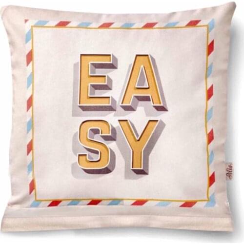 The Mia Gift Decorative Accessories Home Sofa Couch Sofa Bed Mattress For EASY Written Pillow 40X40 Cm Cream Color