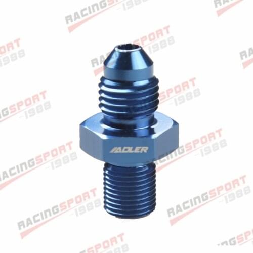 AN -4 AN4 -4AN to 1/8" BSP BSPP Straight Adapter adaptor Aluminum AD56001 blue