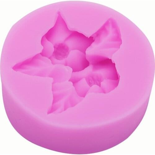 With leaf rose flower silicone mold kitchen baking tools cake modeling decoration clay soft pottery Epoxy