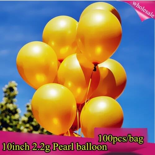 Silver Gold Balloons 100 pcs/bag 10 Inch Pearl Color Latex Balloons Birthday Decorations Party Ballon Decoration Globes Purple