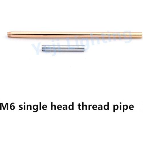 M6 single external tube Metric teeth Connecting pipe Screw tube Straight bar iron threaded Lighting accessories accessories DIY