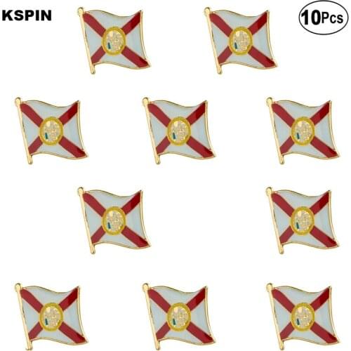 U.S.A Florida Lapel Pin Flag badge Brooch Pins Badges 10Pcs a Lot