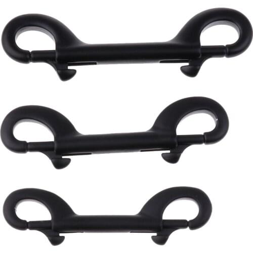 1 Pcs Heavy Duty Double End Bolt Snaps 316 Stainless Steel Hook for Scuba Diving Diver Black 90mm/100mm/115mm Fishing