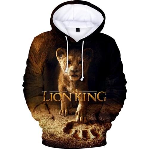 Cool 3D The Lion King Sweatshirts Men/Women Fashion Hoodie 3D Print The Lion King Sweatshirt Boys Hip hop Style Casual tracksuit