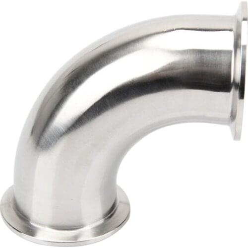 TRI CLAMP 1/2'' 3/4'' 1'' 1.5'' 2'' 2.5'' 3'' 4'' Stainless Steel SS304 316L Sanitary 90 Degree Ferrule Elbow Pipe Fitting