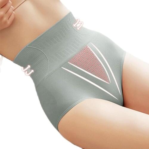 Graphene Shapers Women Sexy High Waist Hip Panties Shaper Slimming Butt Lifter Shapewear Green Underwear Tummy Control Panties