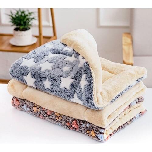 Thickened Dog Bed Mats Breathable Pet Cat Puppy Soft Fleece Pad Blanket Bed Mat Cushion Home Portable Washable Rug Keep Warm