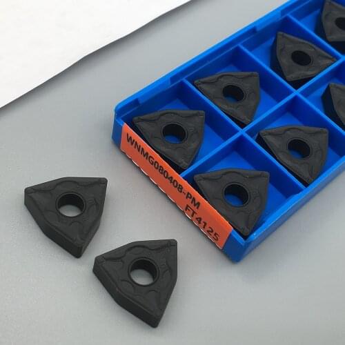 10PCS WNMG080408 PM FT4125 high quality External turning tool Carbide turning inserts Machine Tool Accessories For Steel