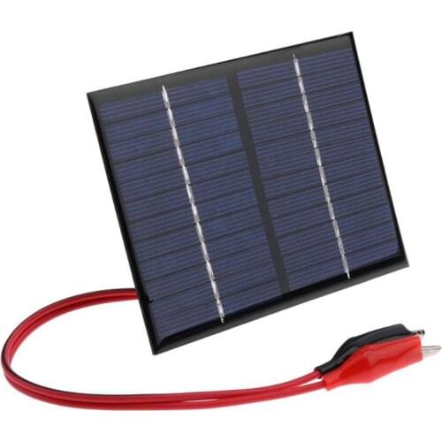 1.5W 12V Solar Cell Polysilicon Flexible DIY Solar Panel Power Bank w/Clip