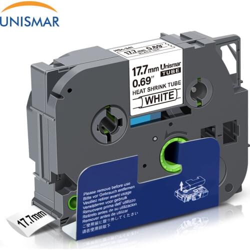 HSe641 17.7mm for Brother HSe-641 HS-641 HS641 Black on Yellow Heat Shrink Tube Label Tape for Brother P-Touch Label Printer