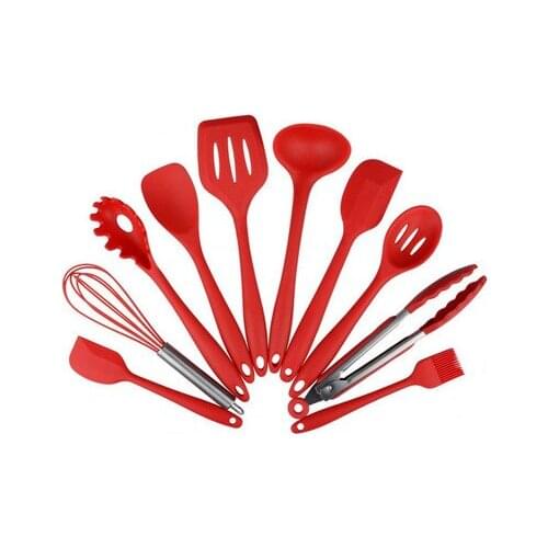 10Pce/set Silicone Kitchen Cooking Utensils Heat Resistant Baking Tools