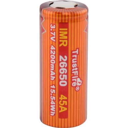 18pcs/lot TrustFire IMR 26650 Battery 4200mAh 3.7V 45A 15.54Wh High-Rate Rechargeable Lithium Batteries for E-cigarettes Torch