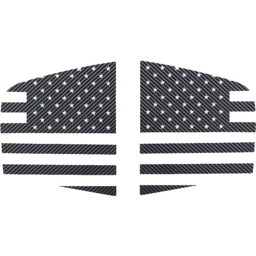 2Pcs Rear Window Triple-cornered Glass Flag Decoration Sticker Cover Trim for 2011-2021 Dodge Charger