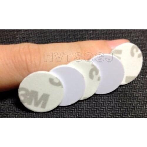 5PCS/LOT) FM1108(M1 S50) RFID 13.56Mhz Tags NFC Stickers Smart 3M PVC Coin Cards