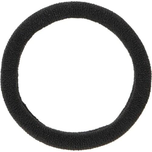 50p Pcs Black Thick Seamless No Slip Hair Bands Elastic Ties Soft Ponytail Holders for Women Girls