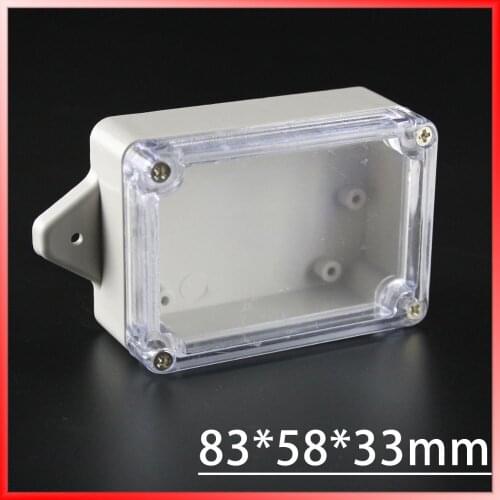 83*58*33mm small electronics enclosure plastic enclosure waterproof junction box switch box DIY PLC project box IP65