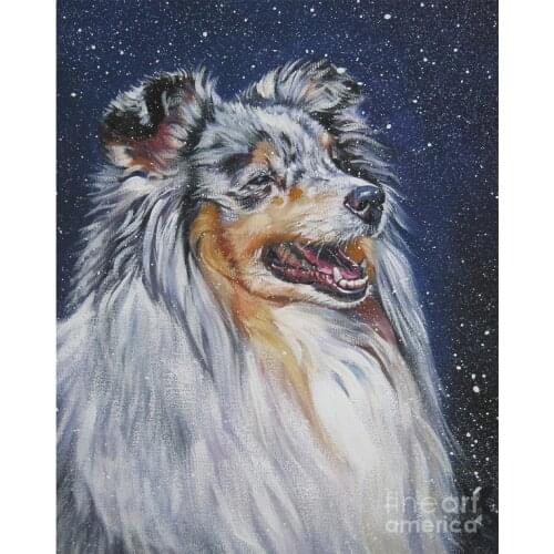 5D DIY Diamond Painting Cross Stitch Sheepdog sheltie dog Of Home Decor Embroidery Full Square Diamond Mosaic wall art Z169