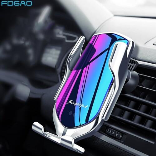 Automatic Clamping 10W Car Wireless Charger For iPhone 11 XS XR X 8 Samsung S20 S10 Infrared Induction Qi Charging Phone Holder