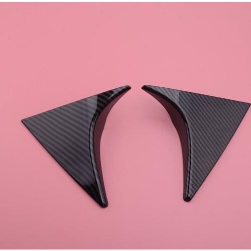 CITALL 2pcs Rear Window Spoiler Side Wing Cover Trim fit for Hyundai Tucson 2016 2017 2018 2019 2020