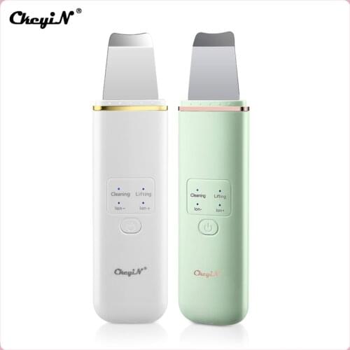 Ultrasonic Facial Skin Scrubber Spatula Deep Cleaning Face Blackhead Remover Pore Cleaner Facial Massage Lifting Peeling Tool 50