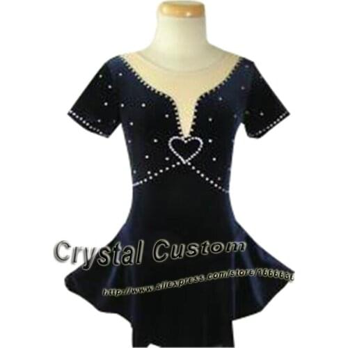Hot Sales Ice Skating Dresses With Rhinestones Adult Spandex Beautiful New Brand Vogue Figure Skating Competition Dress DR2510