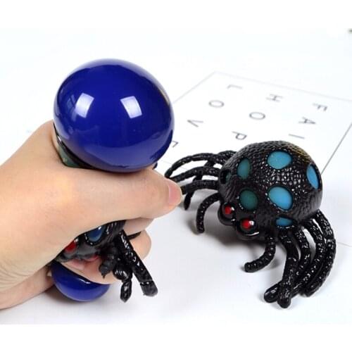6Inch Squeeze Toy Spider Sensory Fidget for Kids Adults Anxiety Therapy Pressure Release Novelty Halloween Spoof Props