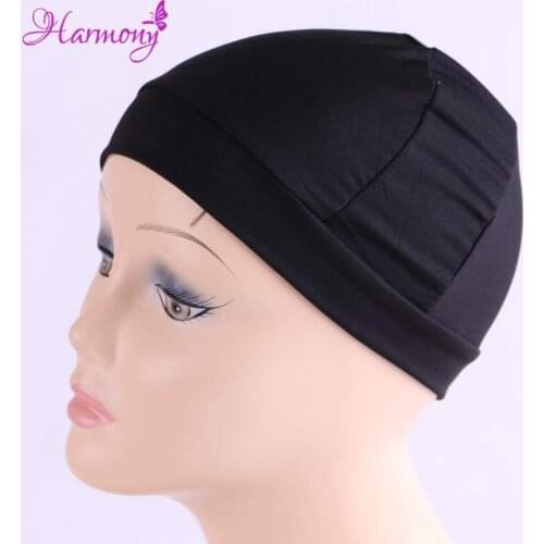 10pcs/lot Glueless Hairnet Spandex Dome Cap For Making Wigs Nylon Strech Wig Caps Glueless Elastic Cap With Band Stretchable