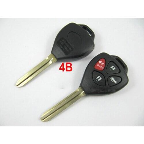 10PCS/lot For Toyota Camry Alphard Reiz RAV4 Corolla 4 Buttons Remote Key Shell Fob Case Blank Cover With Toy43 Blade