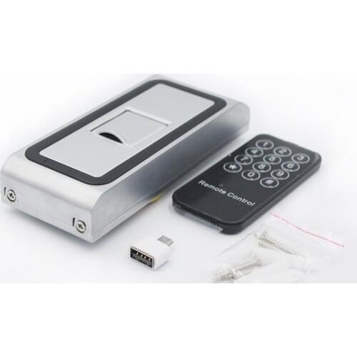 Metal IP65 Waterproof Biometrics Fingerprint Access 1000 Control Access System RFID Control Door Users Reader 125khz