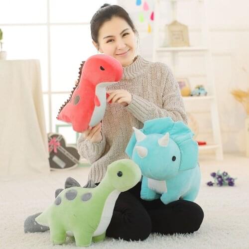 Cartoon creative dinosaur pterosaur stegosaurus tyrannosaurus Triceratops cartoon plush doll hold pillow gift stuffed toy