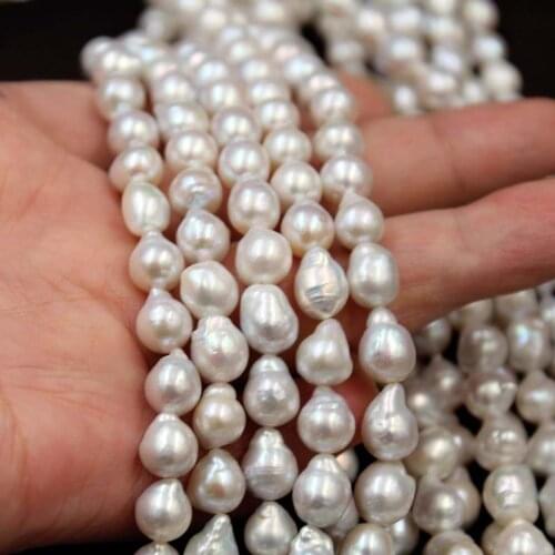 Natural Baroque Pearl Strong Light Droplet Shaped Pearl Beads Straight Hole Grain Shell Pearls DIY Jewelry Beads Accessories