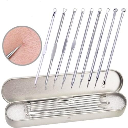 Stainless Steel Acne Needle Clip Double Tease Acne Pox Acne Needle Artifact to Black Beauty Tools Set