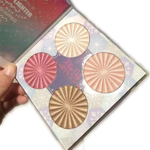 New 4-color Makeup Foundation Bronze Shimmer Palette Highlighter Glitter Powder Illuminator Facial Cosmetics