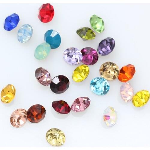Wholesale ss2-ss45 mixcolors PointBack sparkly stone crystal glass Rhinestones diamante Nail art Gem shoes Garment accessories