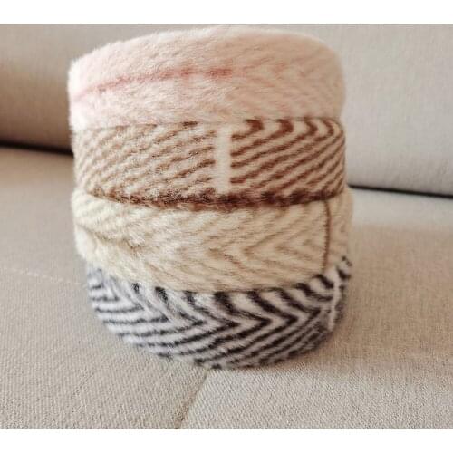 Faux Fur Arrow Style Head Band Headwear Winter Thick Furry Hairband Warm Wide White Fluffy Headband Hair Accessories for Women