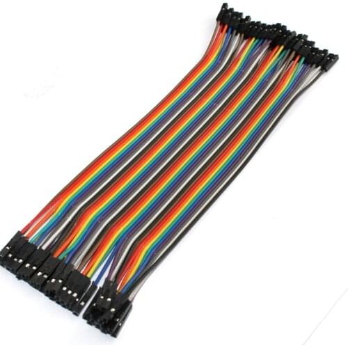 40pcs 20CM Dupont Cable Jumper Wire Female to Female Dupont Line 20CM Female-Female Dupont Line 1P-1P For Arduino Diy Electronic