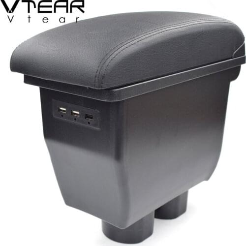 Vtear For Nissan Sentra Sylphy Armrest Leather Arm Rest USB Storage Box Interior Car Center Console Parts Accessories Decoration