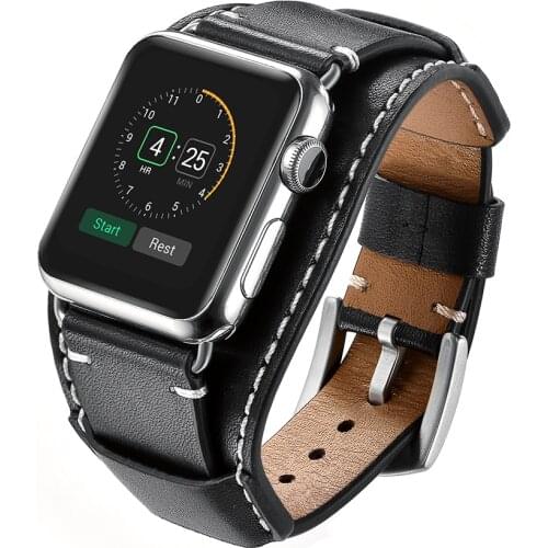 Strap for iwatch i watch Leather pulsera correa for Apple Watch band 38mm 40mm 42mm 44 mm armband Series 1/2/3/4/5 pulseira belt