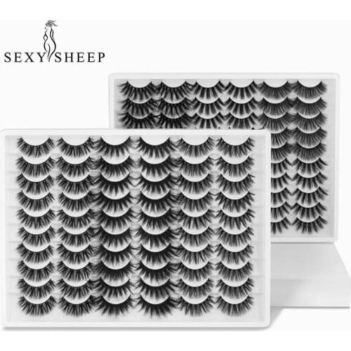 SEXYSHEEP 5//16/18/30 Pairs Mink Lashes Faux Eyelashes Mink False Eyelashes Dramatic Volume Lashes Eyelash Extension for Makeup