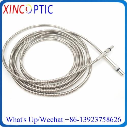 SMA905-SMA/FC NIR Optimized Quartz Metal Fiber 100/200/300/400/500/600/800/1000um,400-2500nm,2M AC PI Armored Fiber Patch Cord