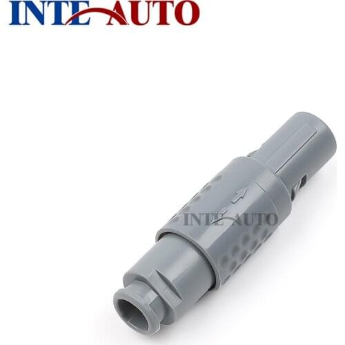 Compatible 1P PAC, two keys 80 degree cable plug, plastic connector, push pull, medical connector, bend relief, 2 to 14 pins