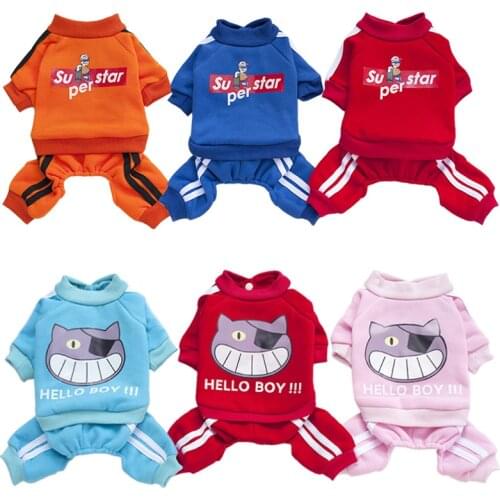 Sport Dog Hoodie Winter Pet Dog Clothes for Dogs Jumpsuit Warm Dog Coat Jacket Pet Clothing for Dogs Outfit Chihuahua Yorkshire
