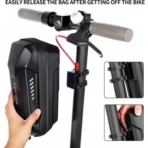 Electric Scooter Bag Foldable Bicycle Handlebar Front Hanging Bag Waterproof Big Capacity Pocket Cycling Accessory Double Zipper