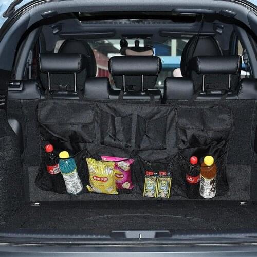 Universal Car Rear Seat Back Storage Bag Hanging Organizer with 8 Large Storage Bag Auto Stowing Tidying Interior Accessories