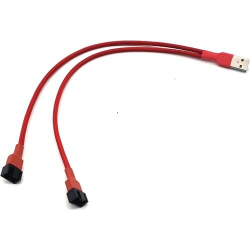 USB to Dual 3Pin/ 4Pin Fan Adapter Cable