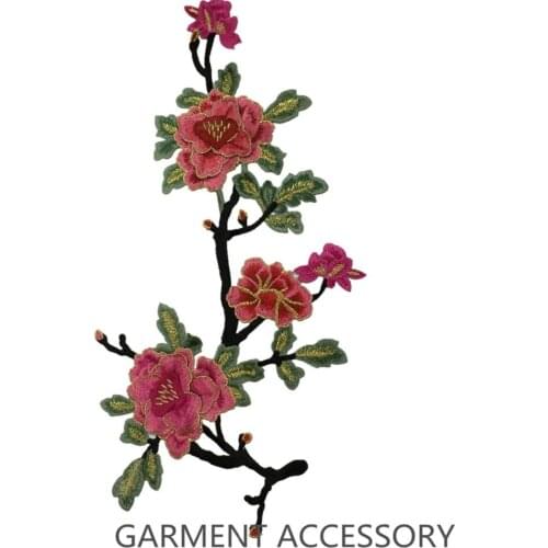 Water soluble Embroidered Sewing On Patch Flower Patch Stickers For Clothes Badge Sewing Fabric Applique Supplies